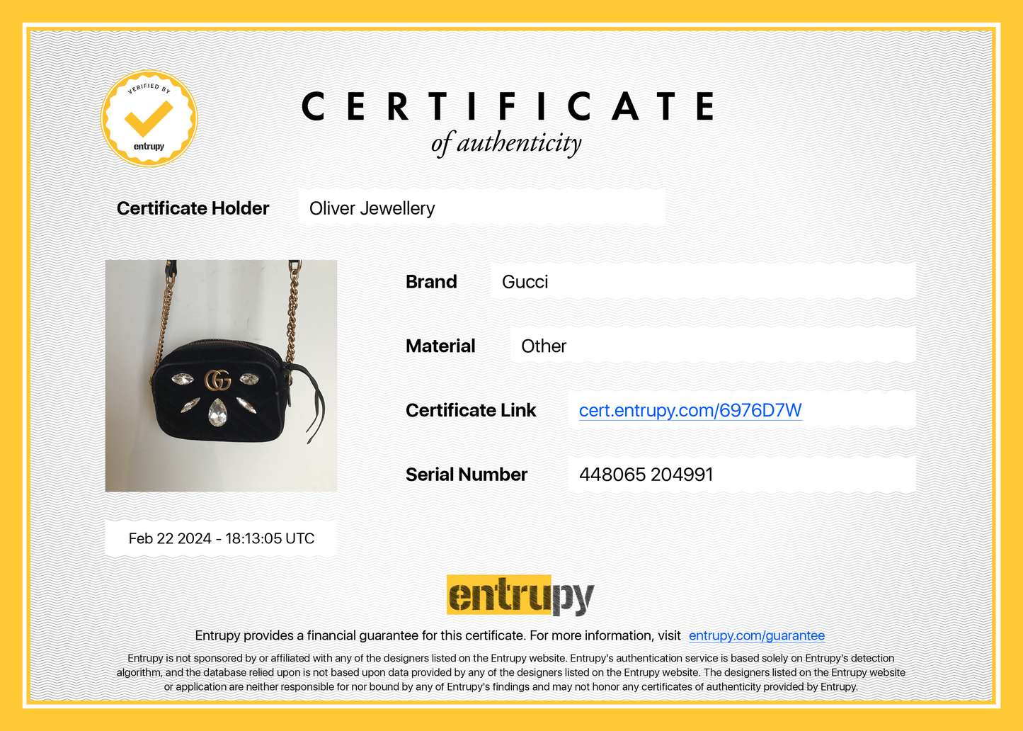 Gucci Black Velvet GG Marmont Matelasse Crystal Mini Shoulder Bag