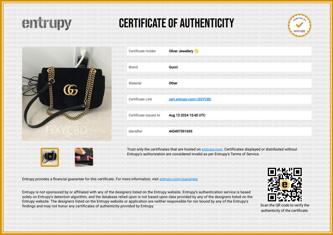 Gucci Black Velvet Matelasse GG Marmont Small Shoulder Bag