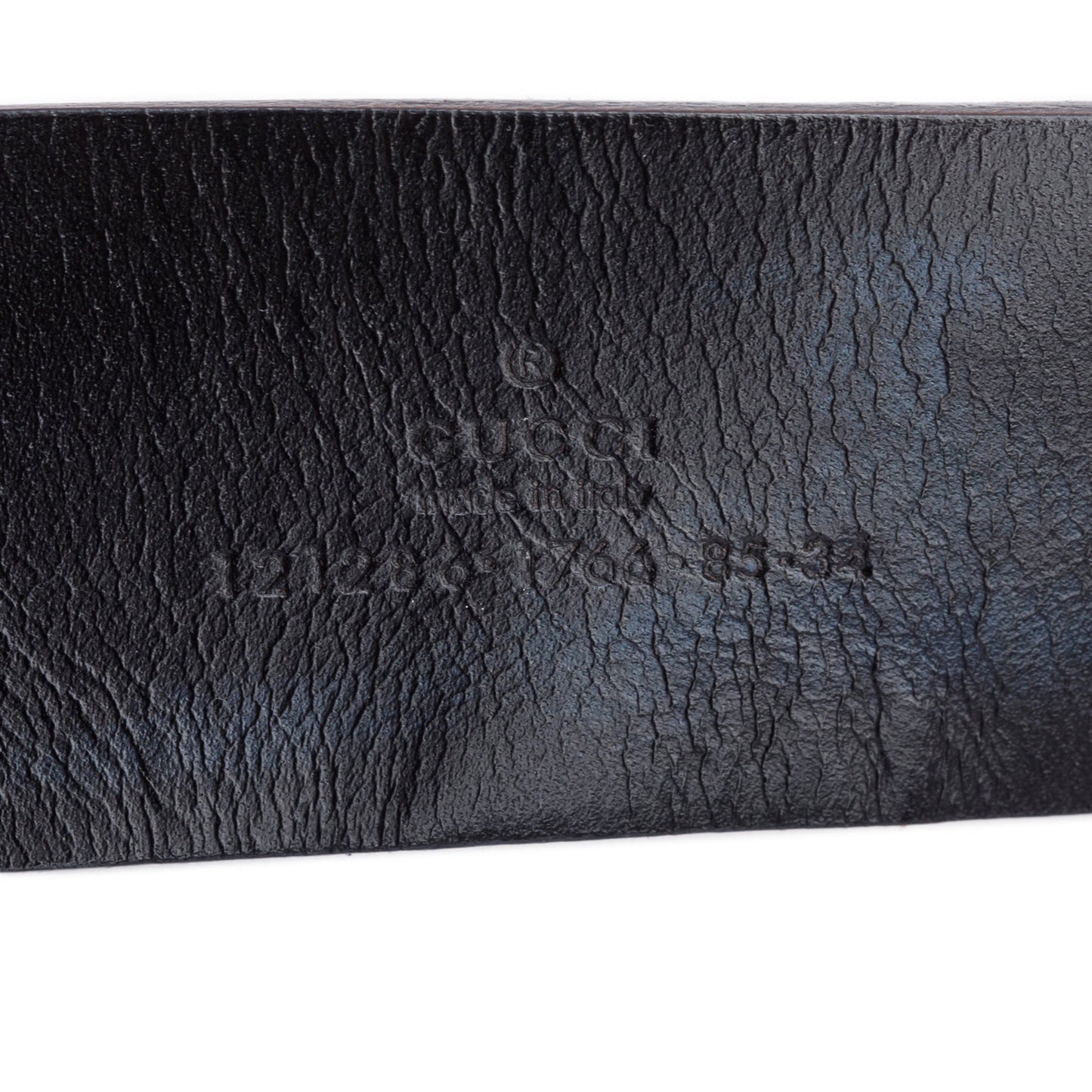 Gucci Brown Leather Studded Interlocking G Buckle Belt, 85 34