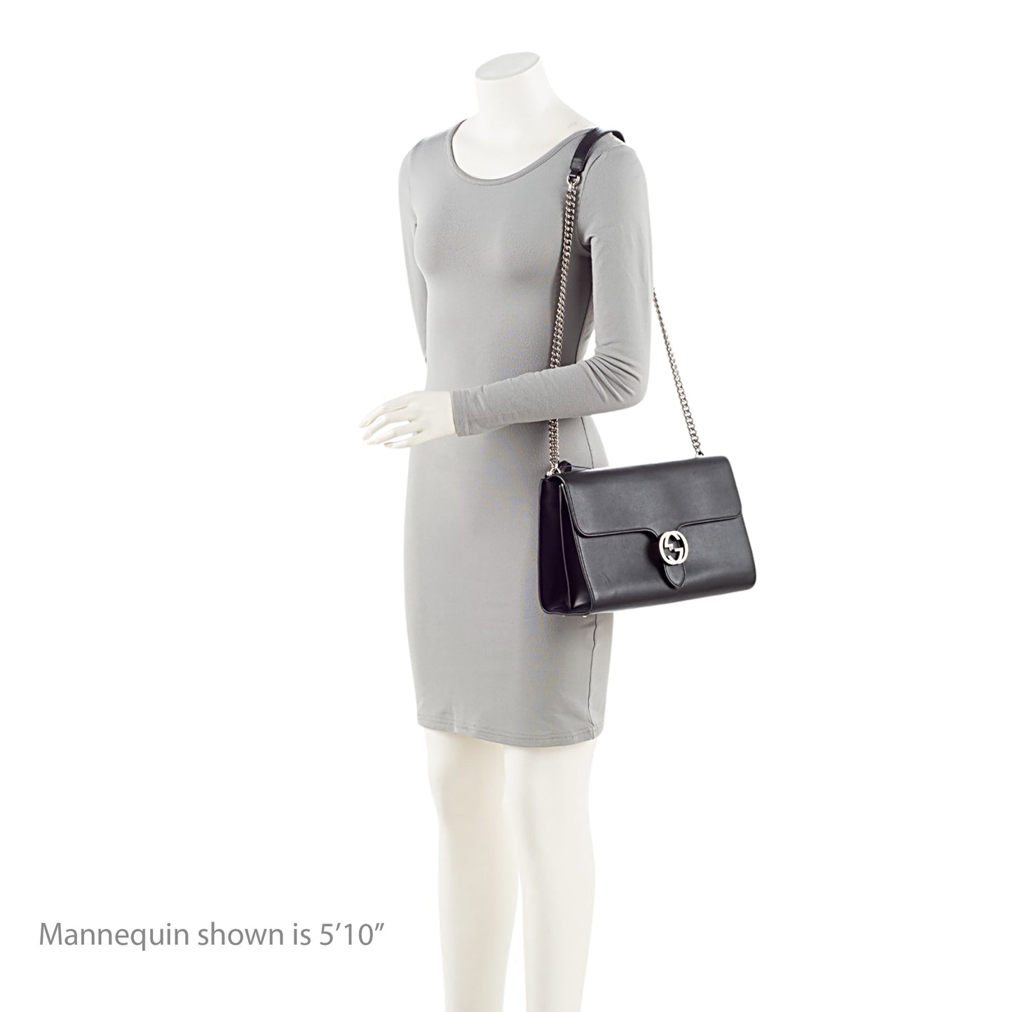 Gucci Grained Calfskin Interlocking G Medium Shoulder Bag