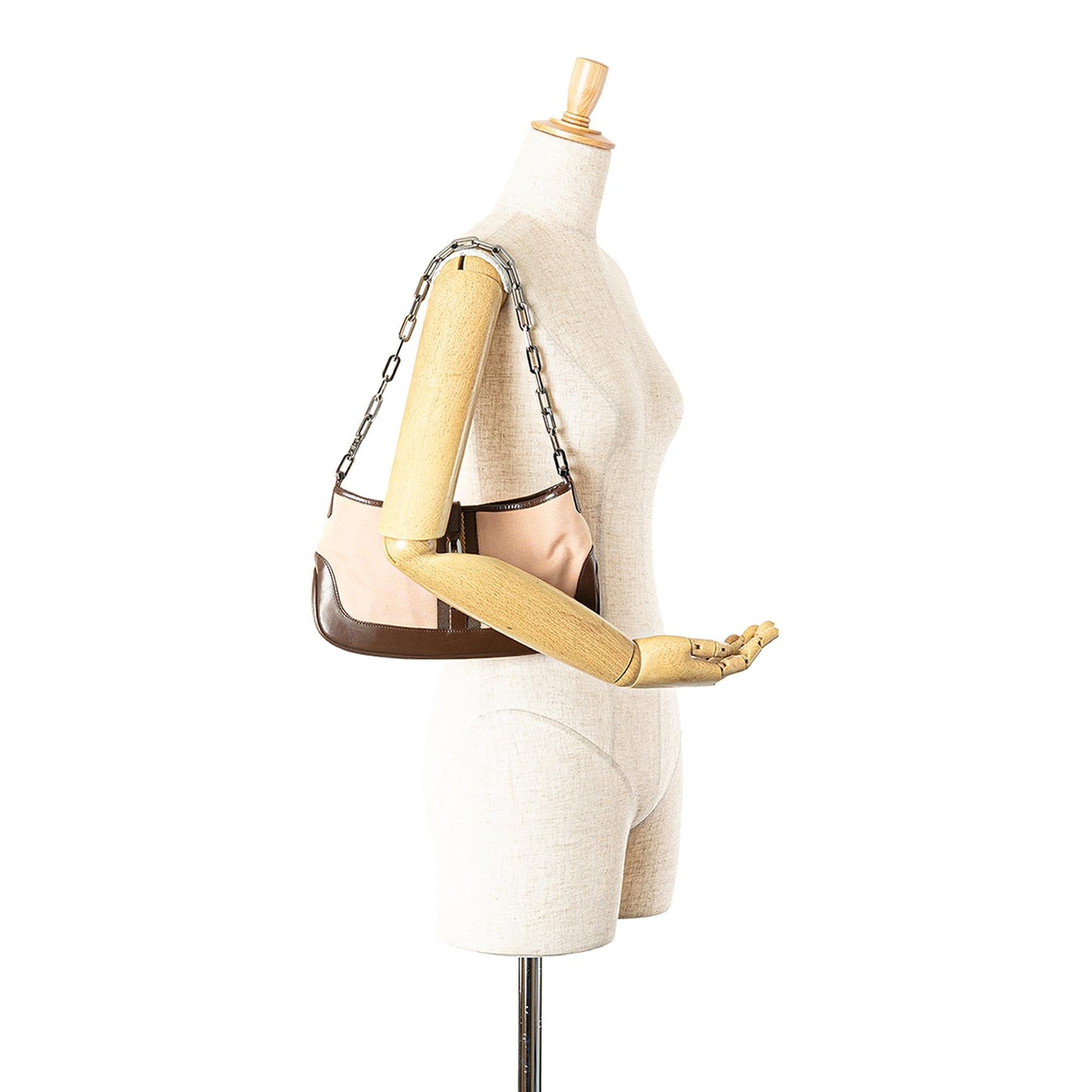 Gucci Canvas Jackie Chain Shoulder Bag