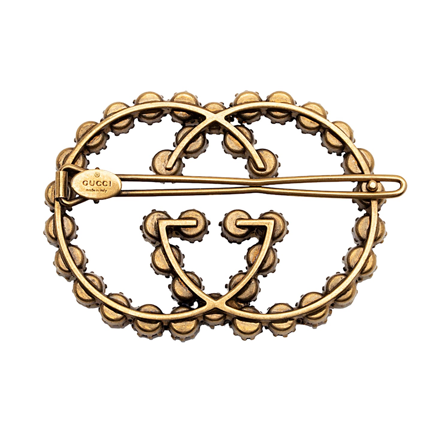 Gucci Crystal Interlocking G Hair Clip (SHF-vhmVJI)