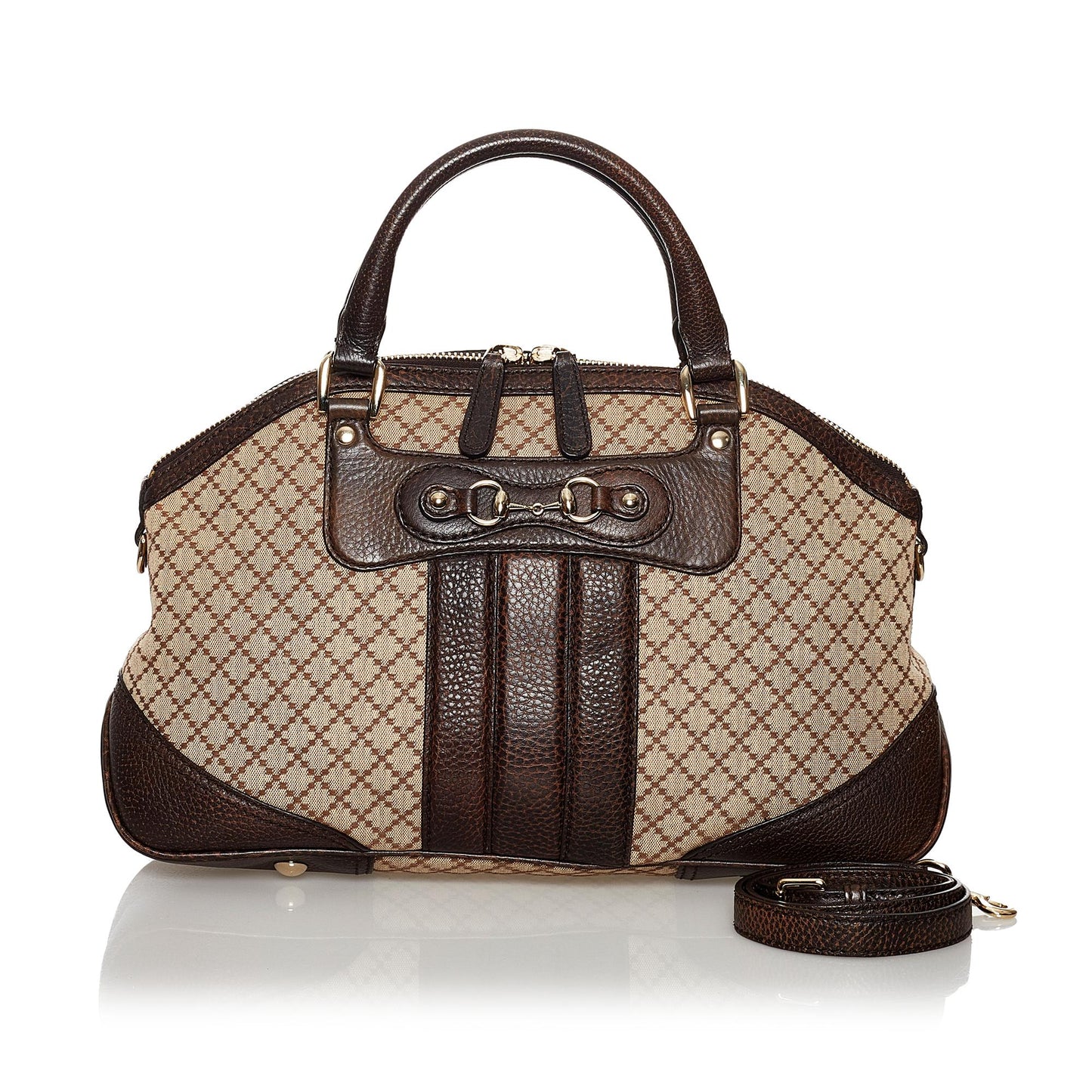 Gucci Diamante Horsebit Catherine Satchel (SHG-30017)