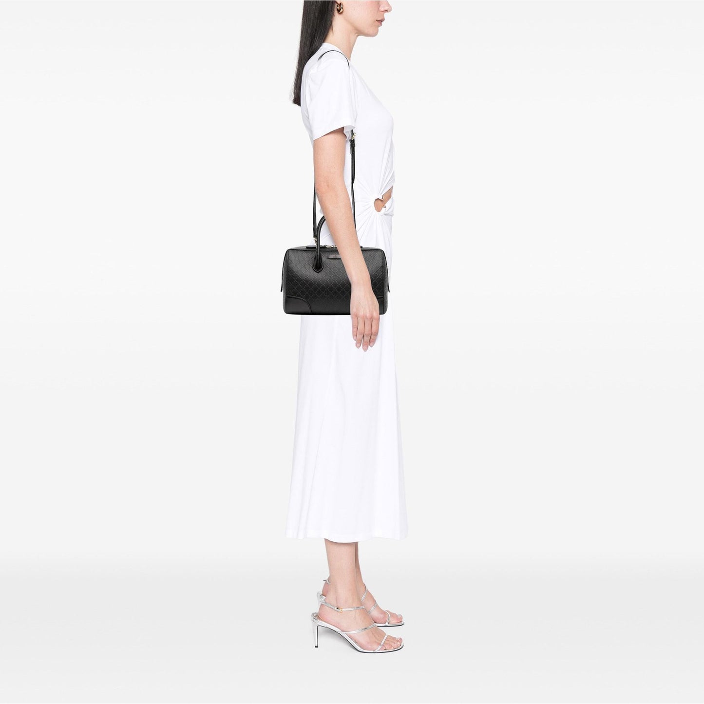 Gucci Diamante Leather Boston Bag