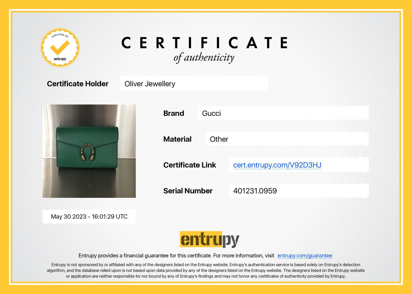 Gucci Dionysus Mini Leather Chain Wallet