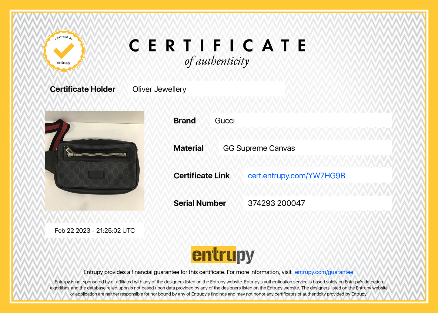 Gucci GG Black Belt Bag