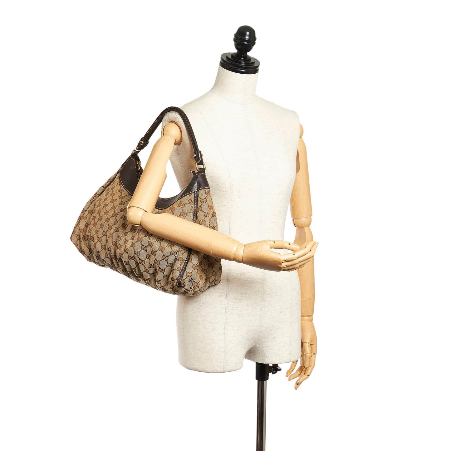 Gucci GG Canvas Abbey D-Ring Shoulder Bag (SHG-34771)