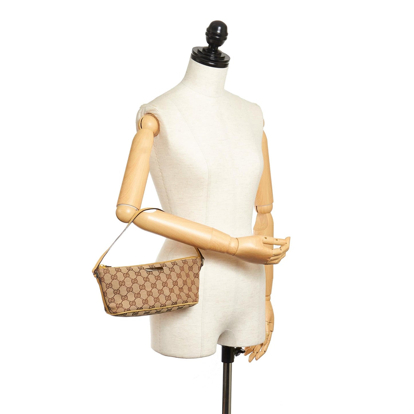 Gucci GG Canvas Boat Baguette (SHG-32054)