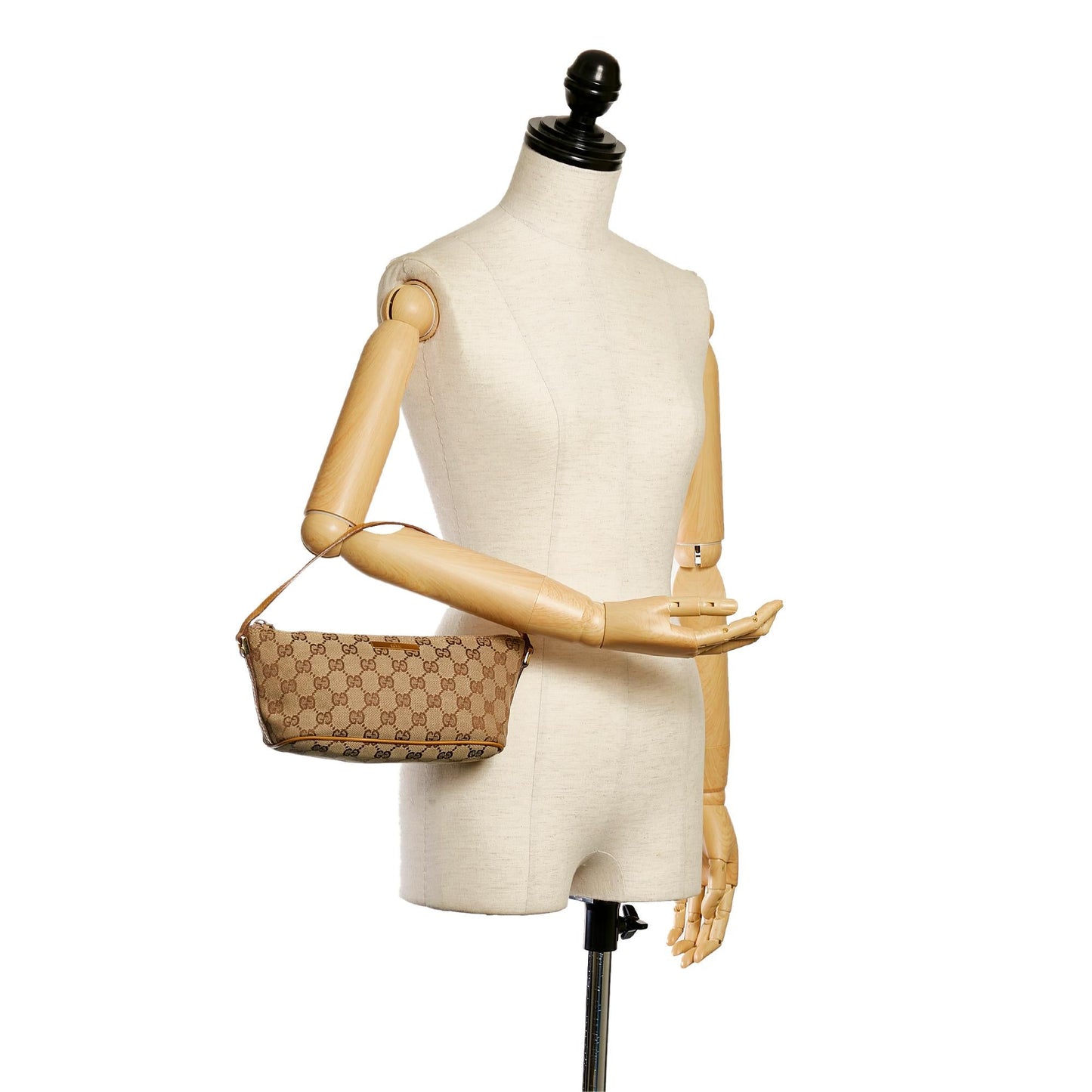 Gucci GG Canvas Boat Baguette (SHG-32547)