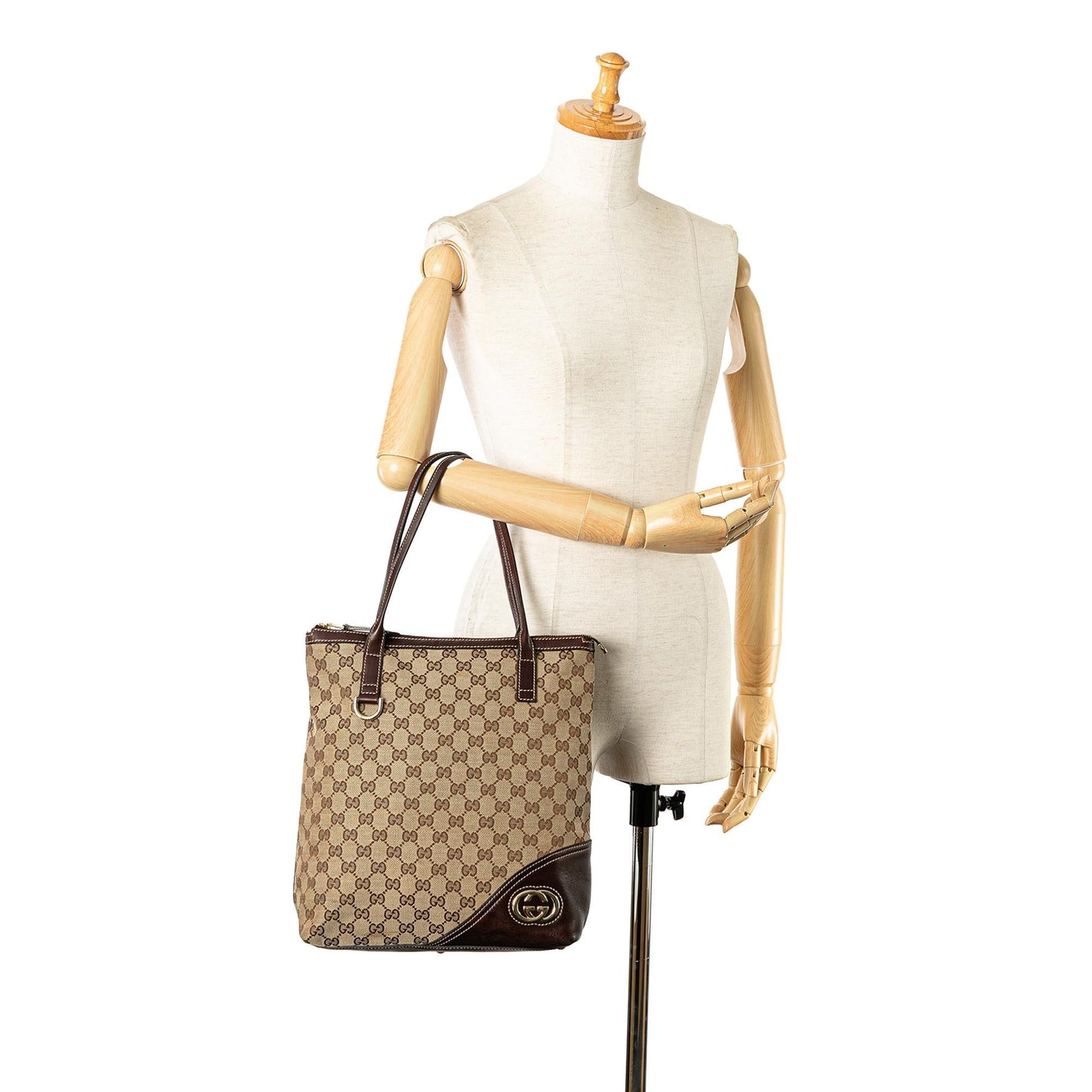 Gucci GG Canvas Britt Tote Bag (SHG-Iug8NH)