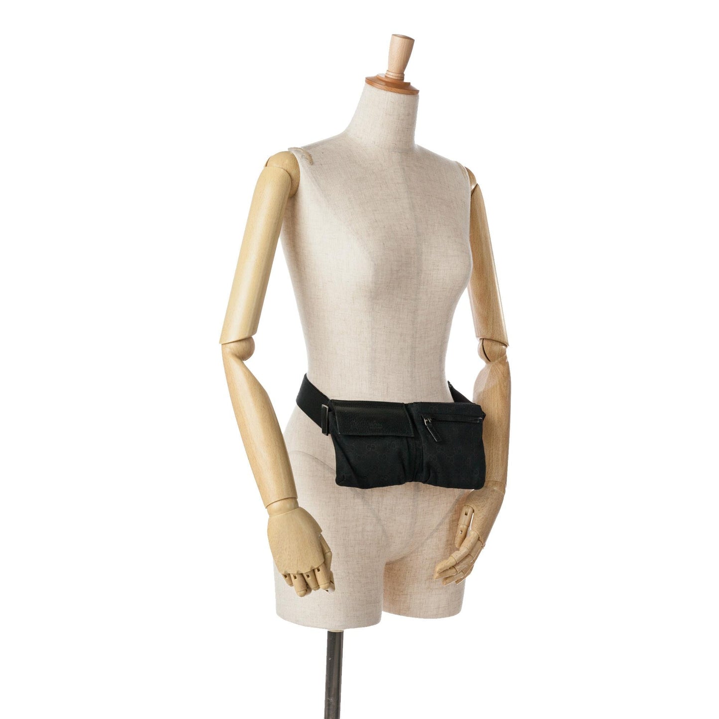 Gucci GG Canvas Double Pocket Belt Bag