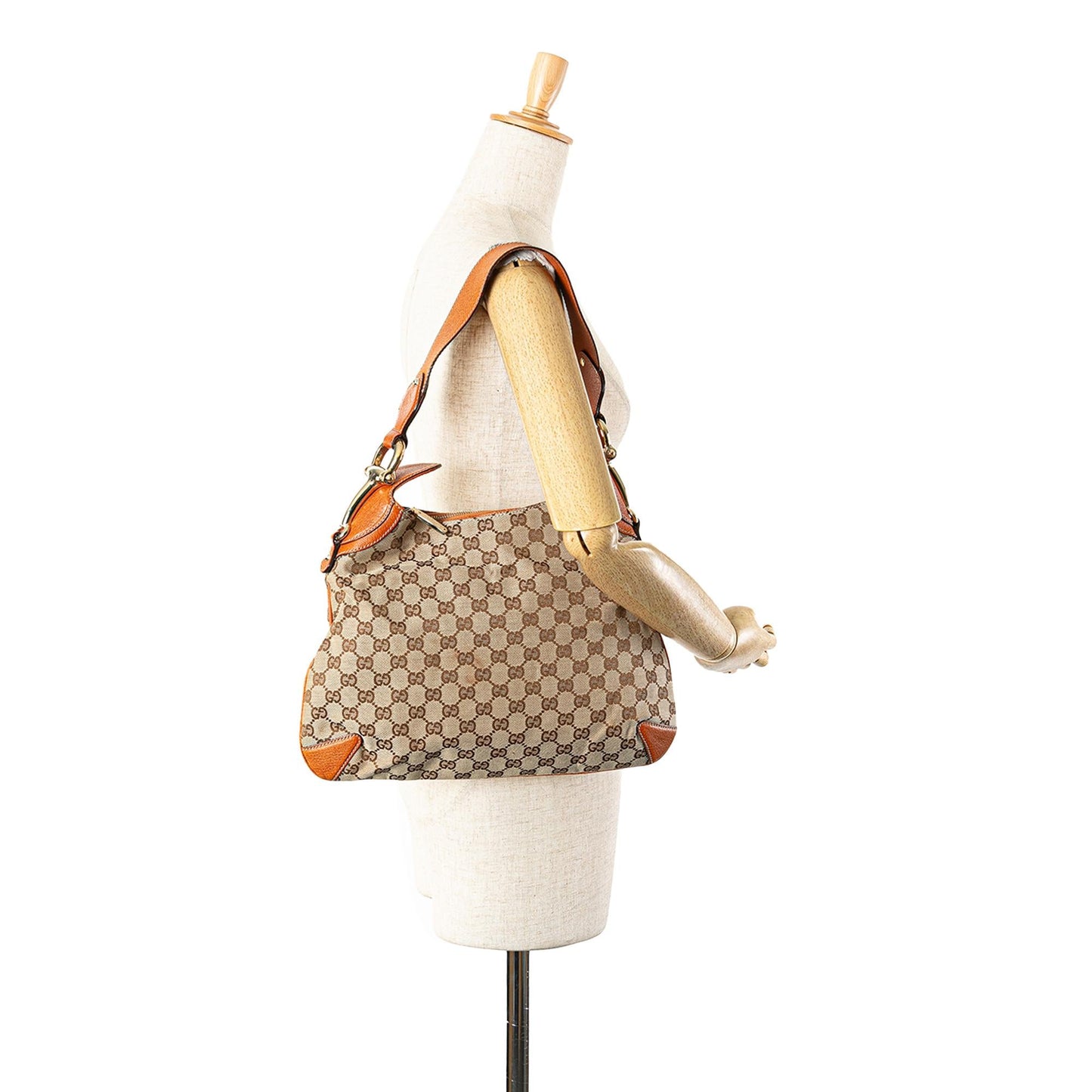 Gucci GG Canvas Horsebit Creole Hobo Bag
