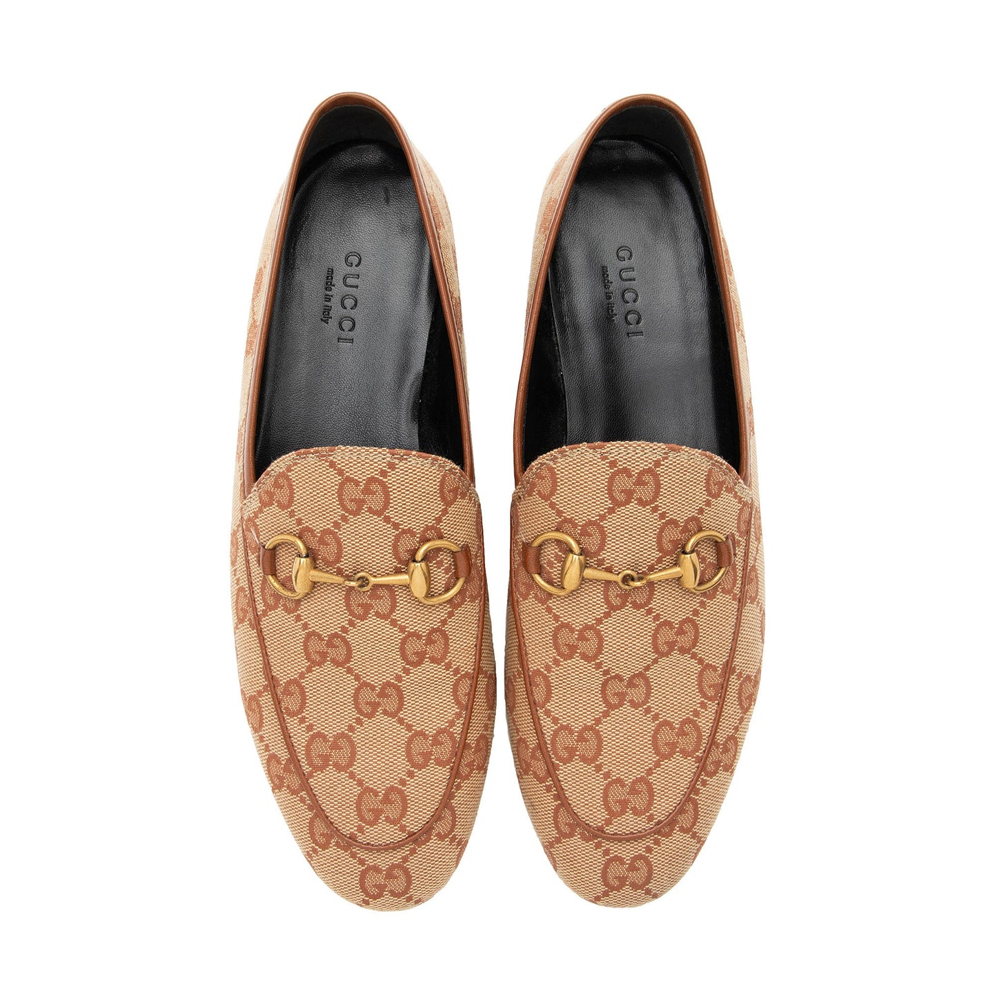 Gucci GG Canvas Horsebit Jordaan Loafers - Size 6.5 / 36.5 - FINAL SALE (SHF-DyXTtO)