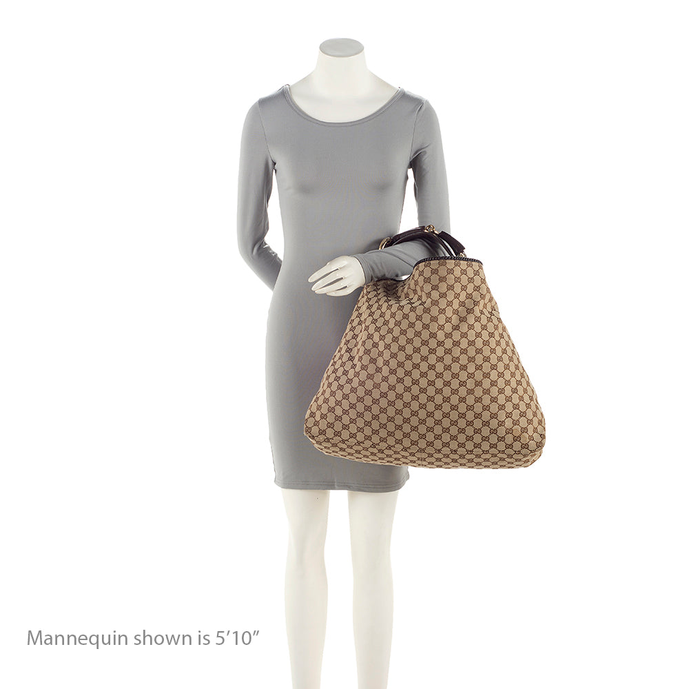 Gucci GG Canvas Horsebit Large Hobo (SHF-21632)