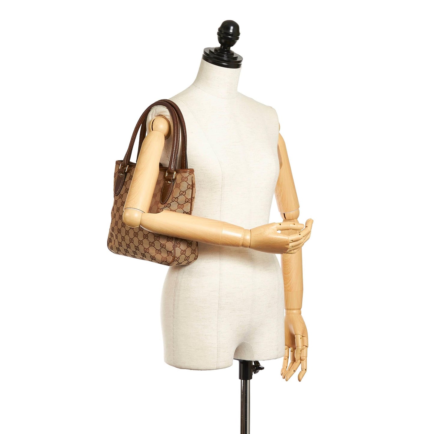 Gucci GG Canvas Jackie Piston Lock Tote Bag (SHG-33261)
