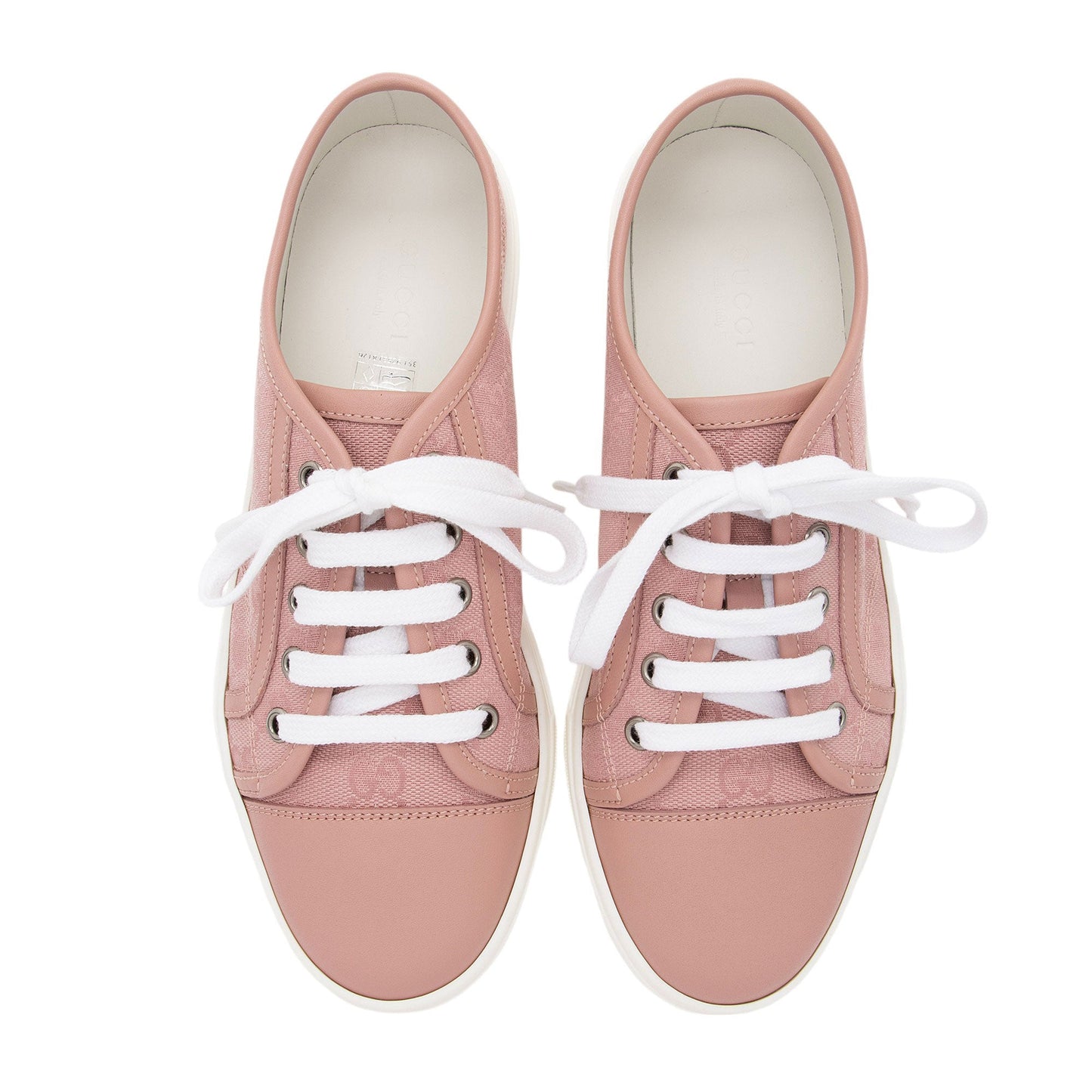 Gucci GG Canvas Leather Sneakers - Size 6.5 / 36.5 (SHF-rURJoF)