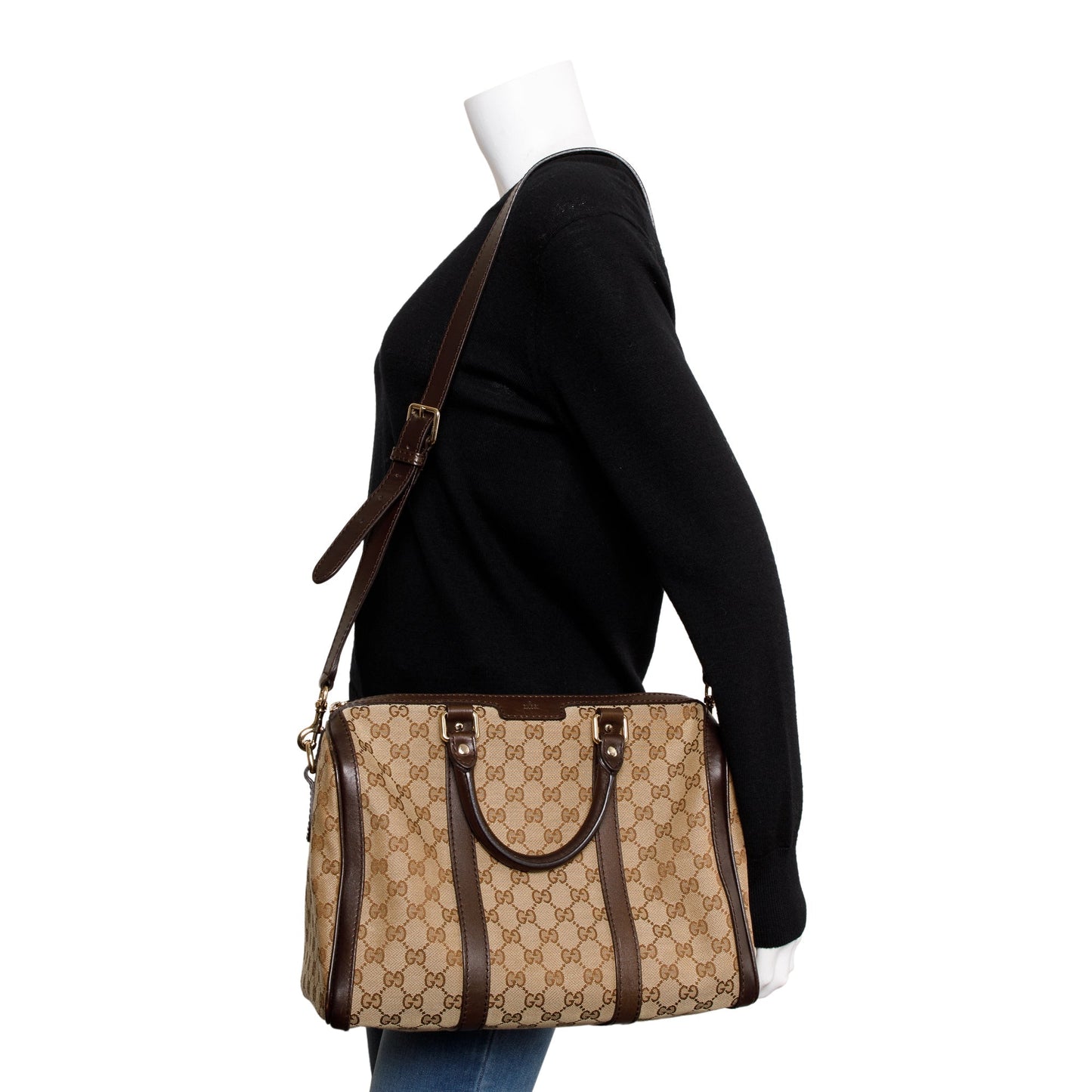 Gucci GG Canvas Medium Boston Bag