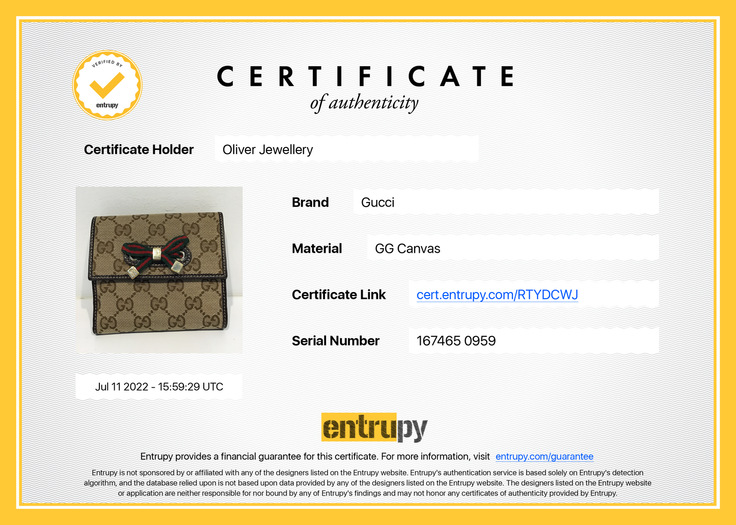 Gucci GG Canvas Princy Compact Wallet