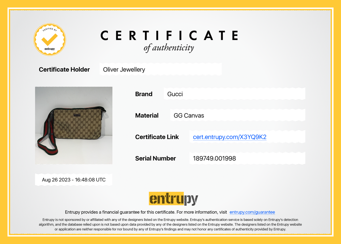 Gucci GG Canvas Small Flat Messenger Crossbody Bag