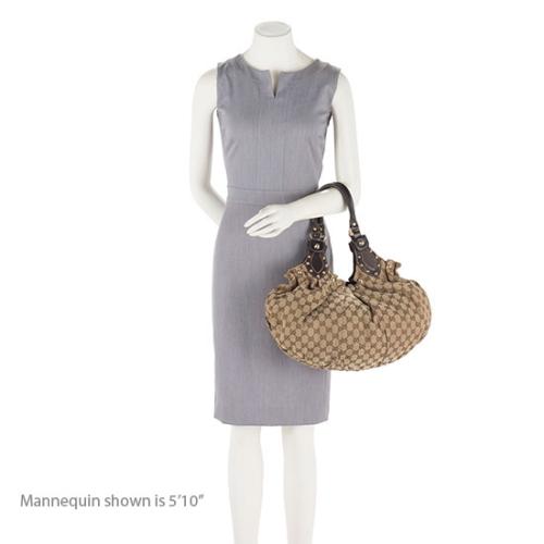 Gucci GG Canvas Studded Pelham Small Shoulder Bag (SHF-19024)
