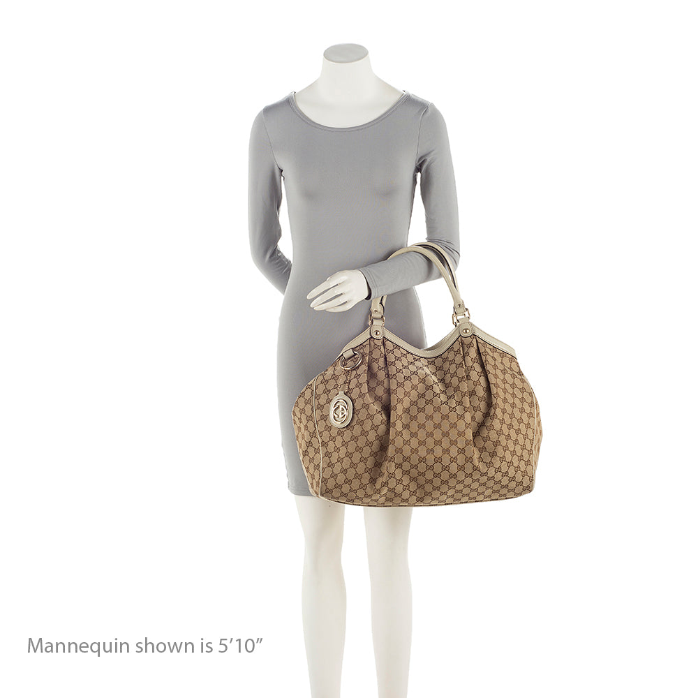 Gucci GG Canvas Sukey Large Tote (SHF-21485)