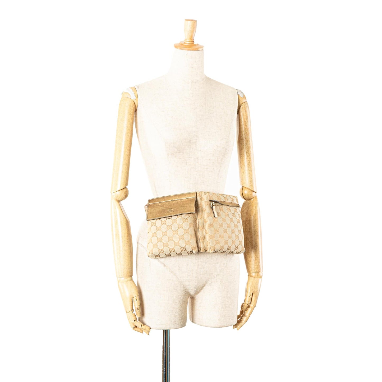 Gucci GG Canvas Web Double Pocket Belt Bag