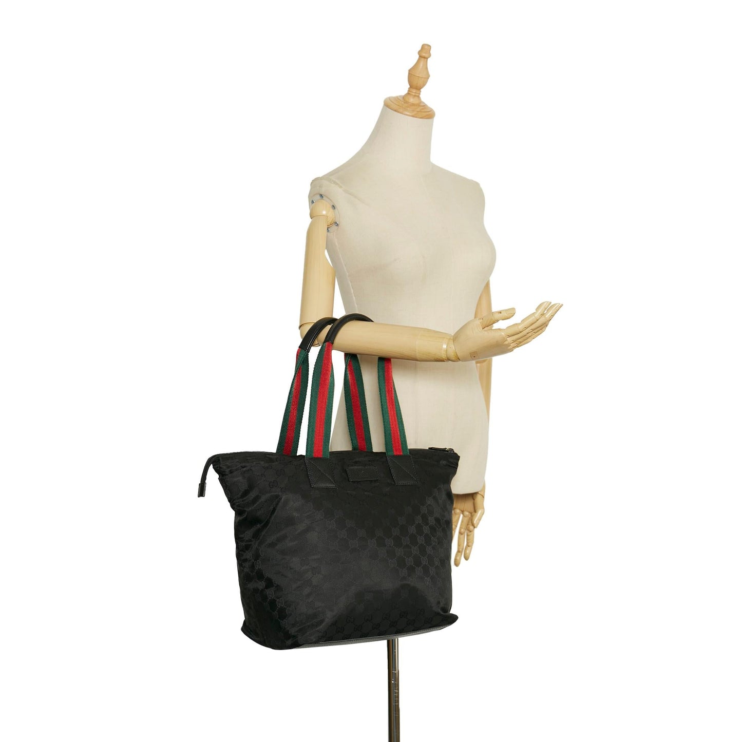 Gucci GG Canvas Web Tote (SHG-35229)