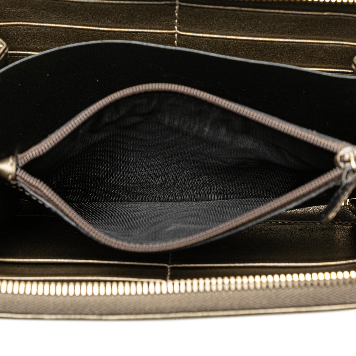 Gucci GG Canvas Zip Around Long Wallet (SHG-1oORUP)