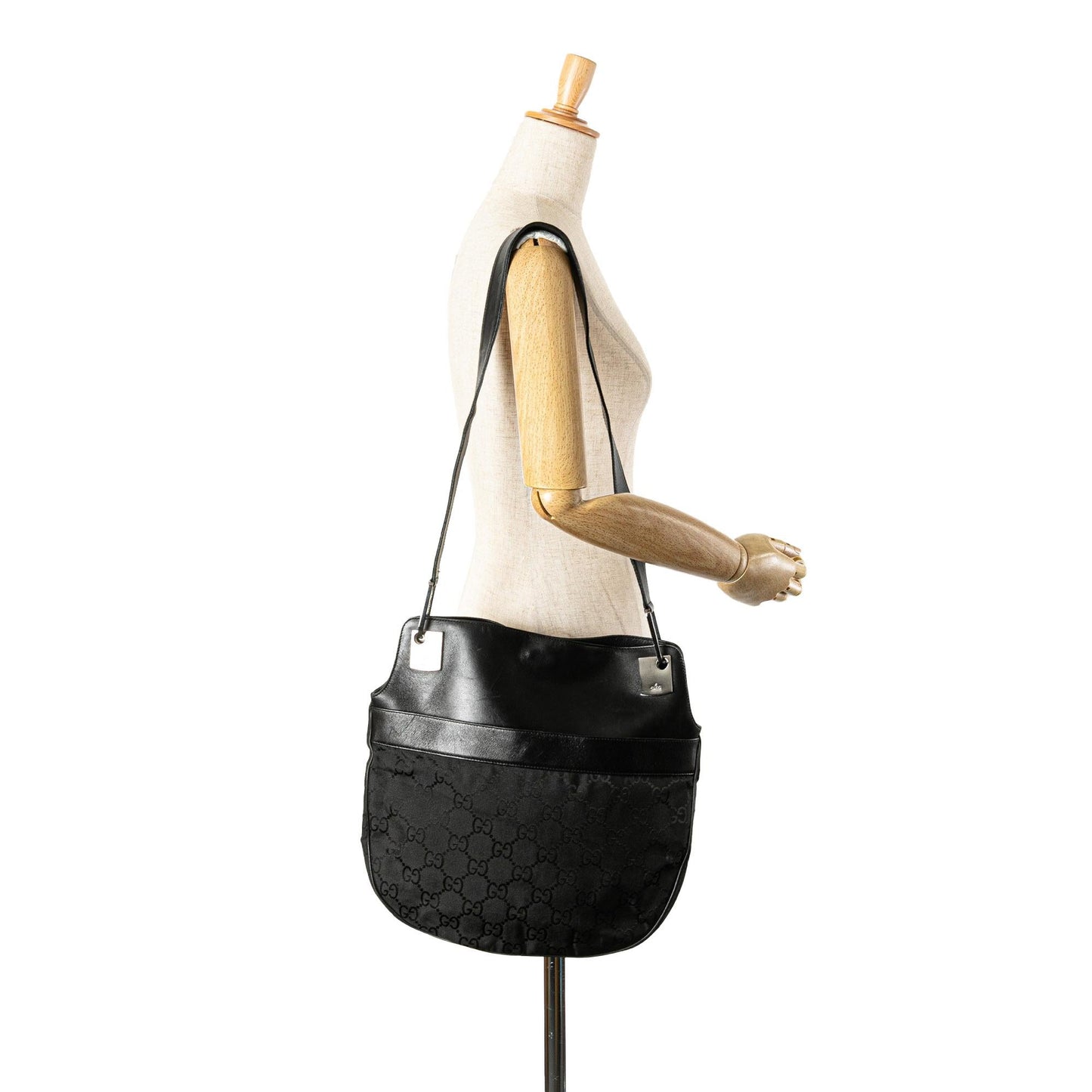 Gucci GG Canvas and Leather Shoulder Bag
