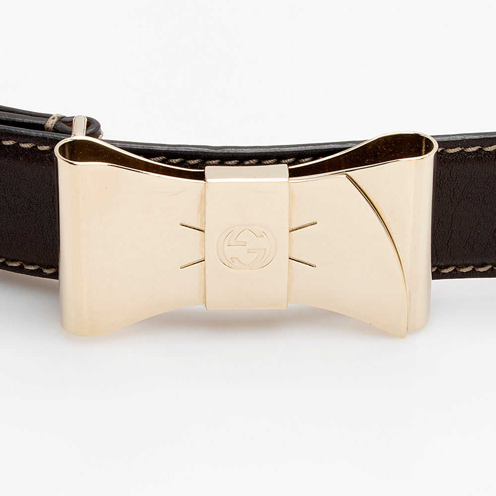 Gucci GG Crystal Bow Belt - Size 34 / 85 (SHF-21348)