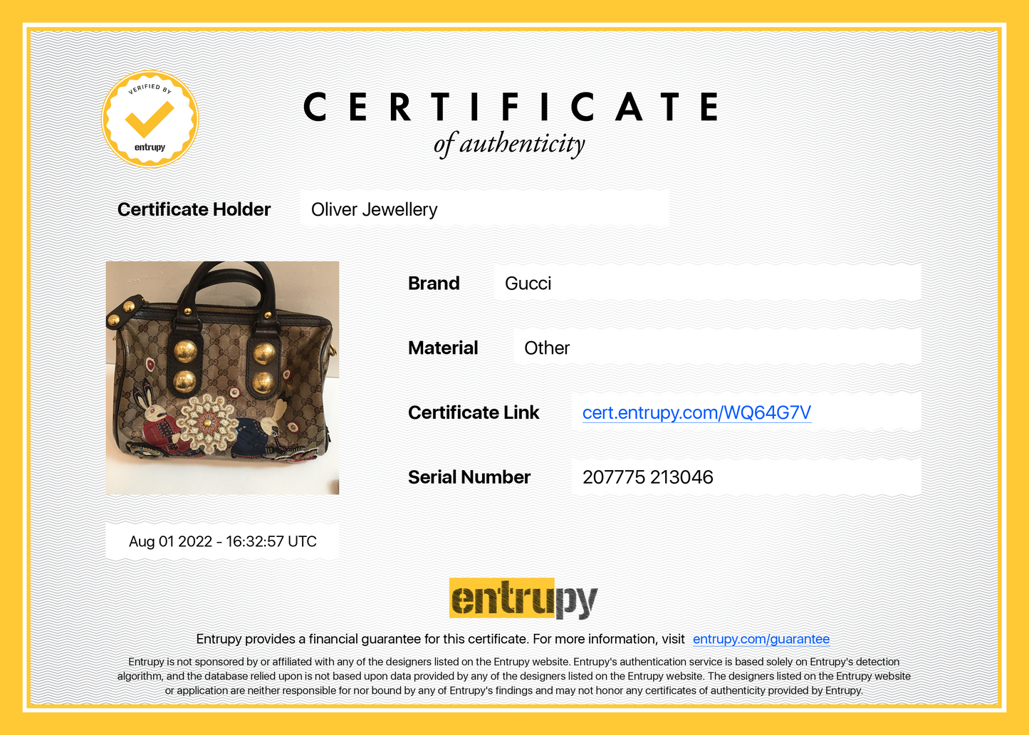 Gucci GG Cystal Fable Babouska Boston Bag