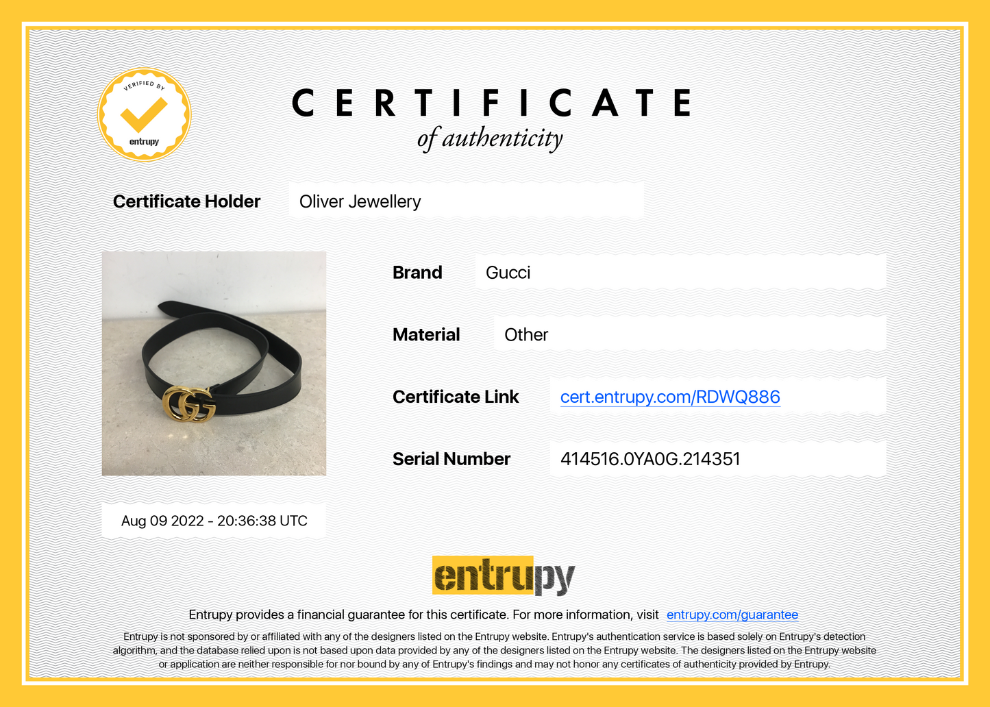 Gucci GG Marmont Black Leather Belt with Shiny Double G Buckle