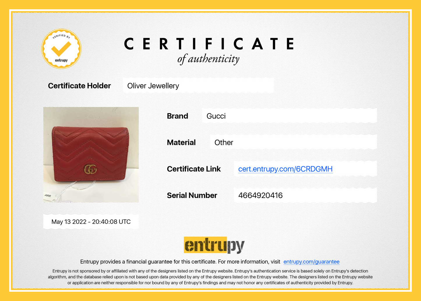 Gucci GG Marmont Card Case Wallet