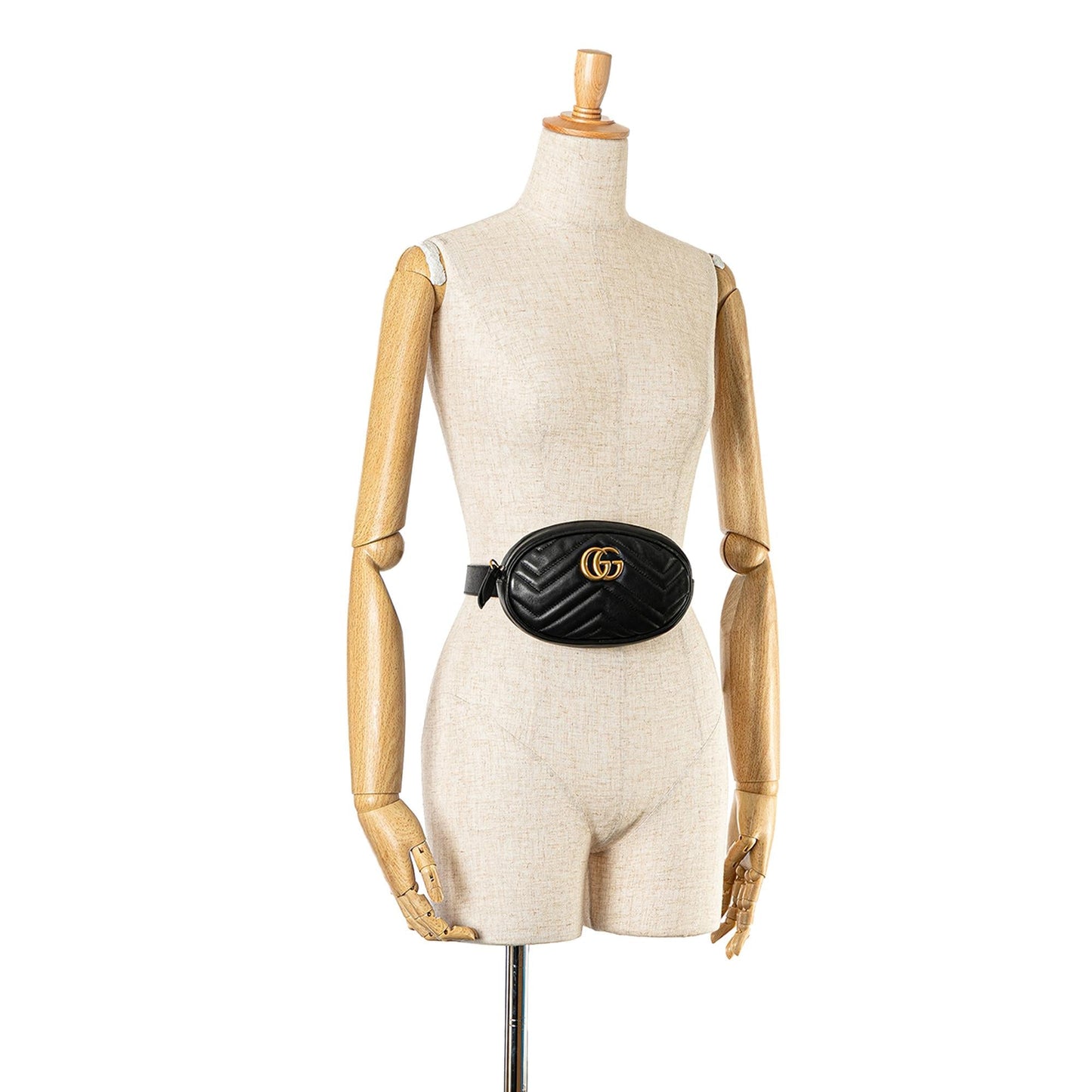 Gucci GG Marmont Leather Matelasse Belt Bag