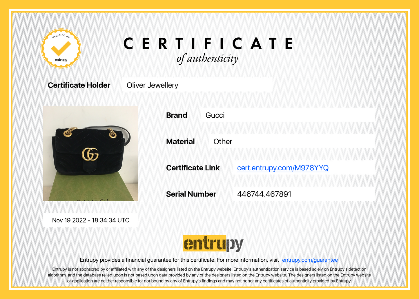 Gucci GG Marmont Matelasse Velvet Mini Bag