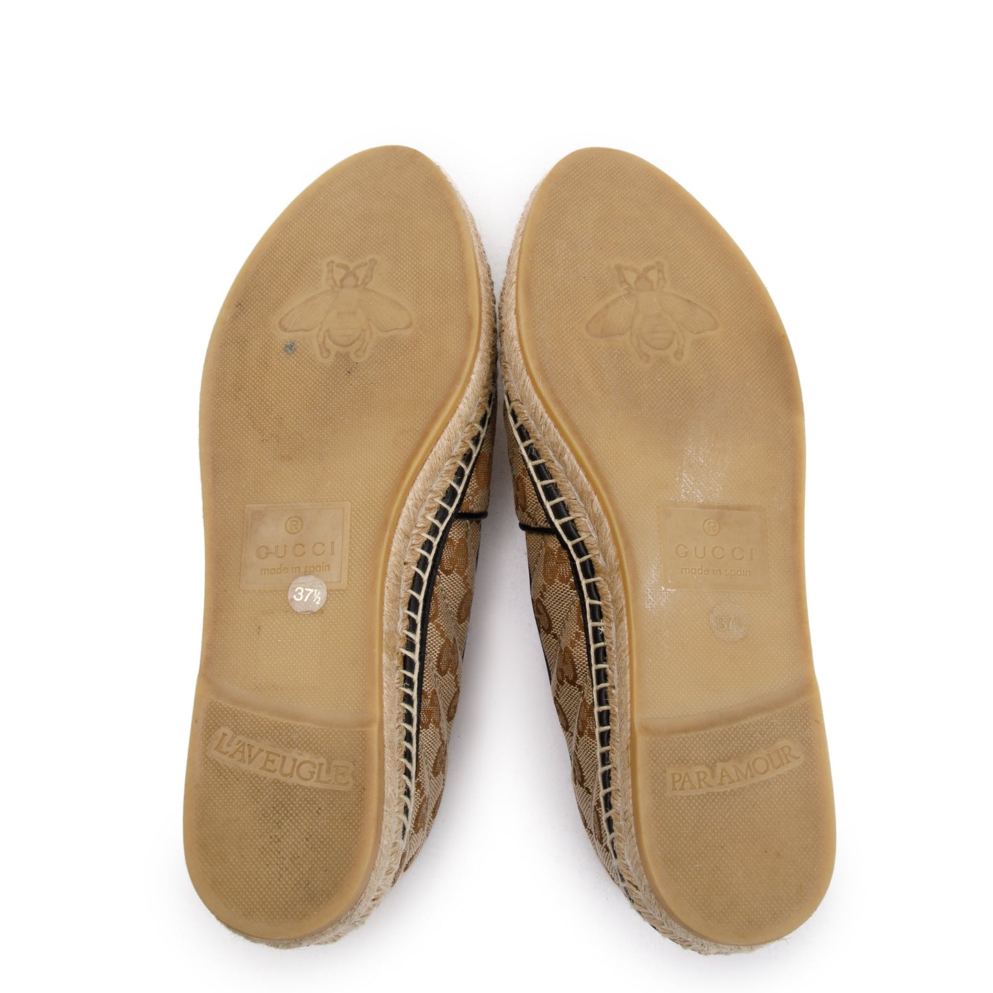 Gucci GG Matelasse Canvas Espadrille, Size 37.5