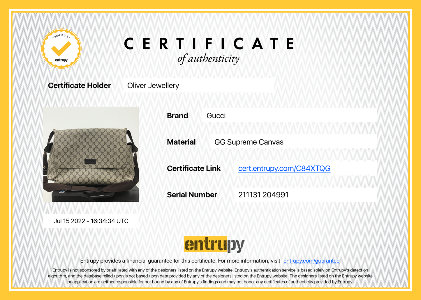 Gucci GG Plus Diaper Bag