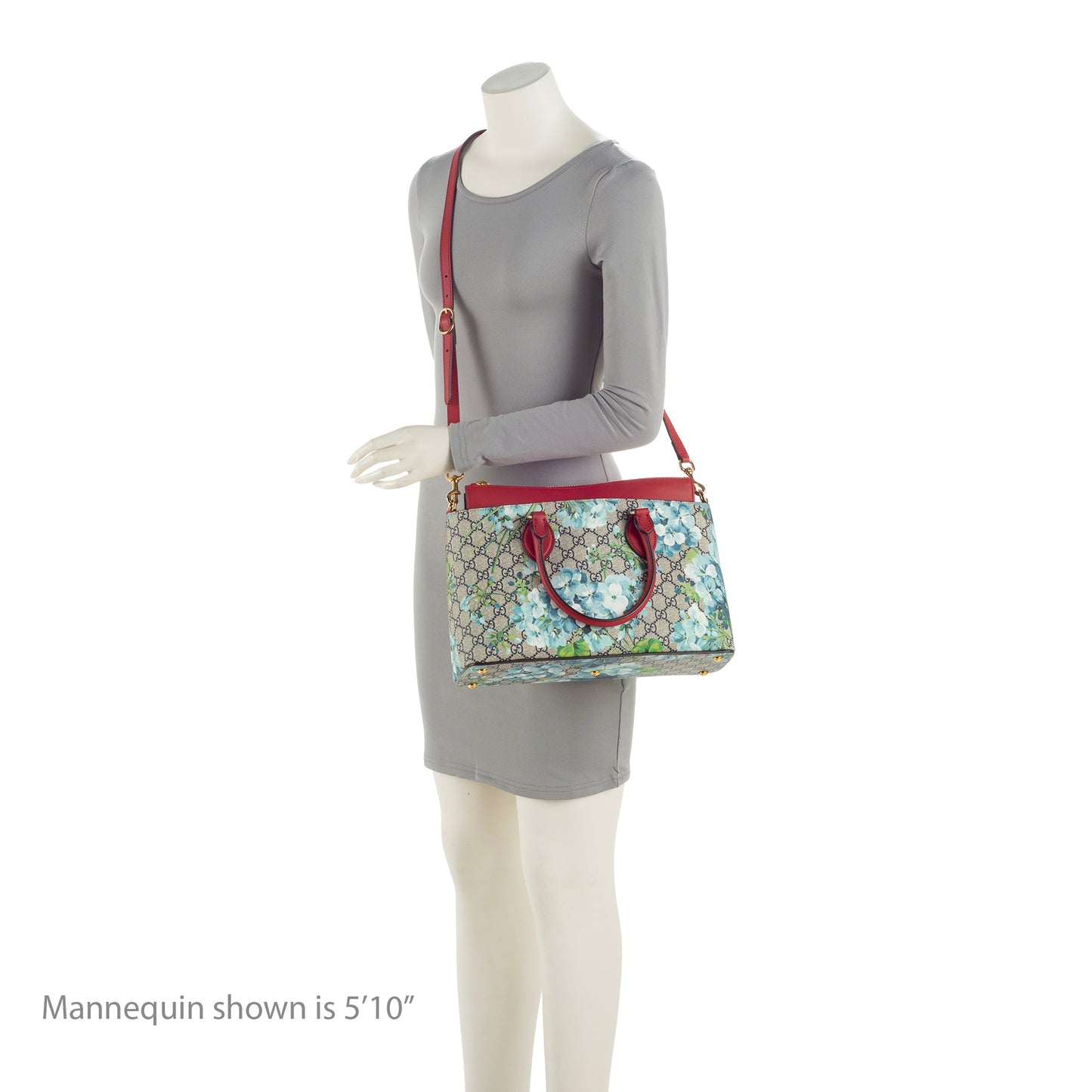 Gucci GG Supreme Blooms Medium Zip Tote (SHF-23777)