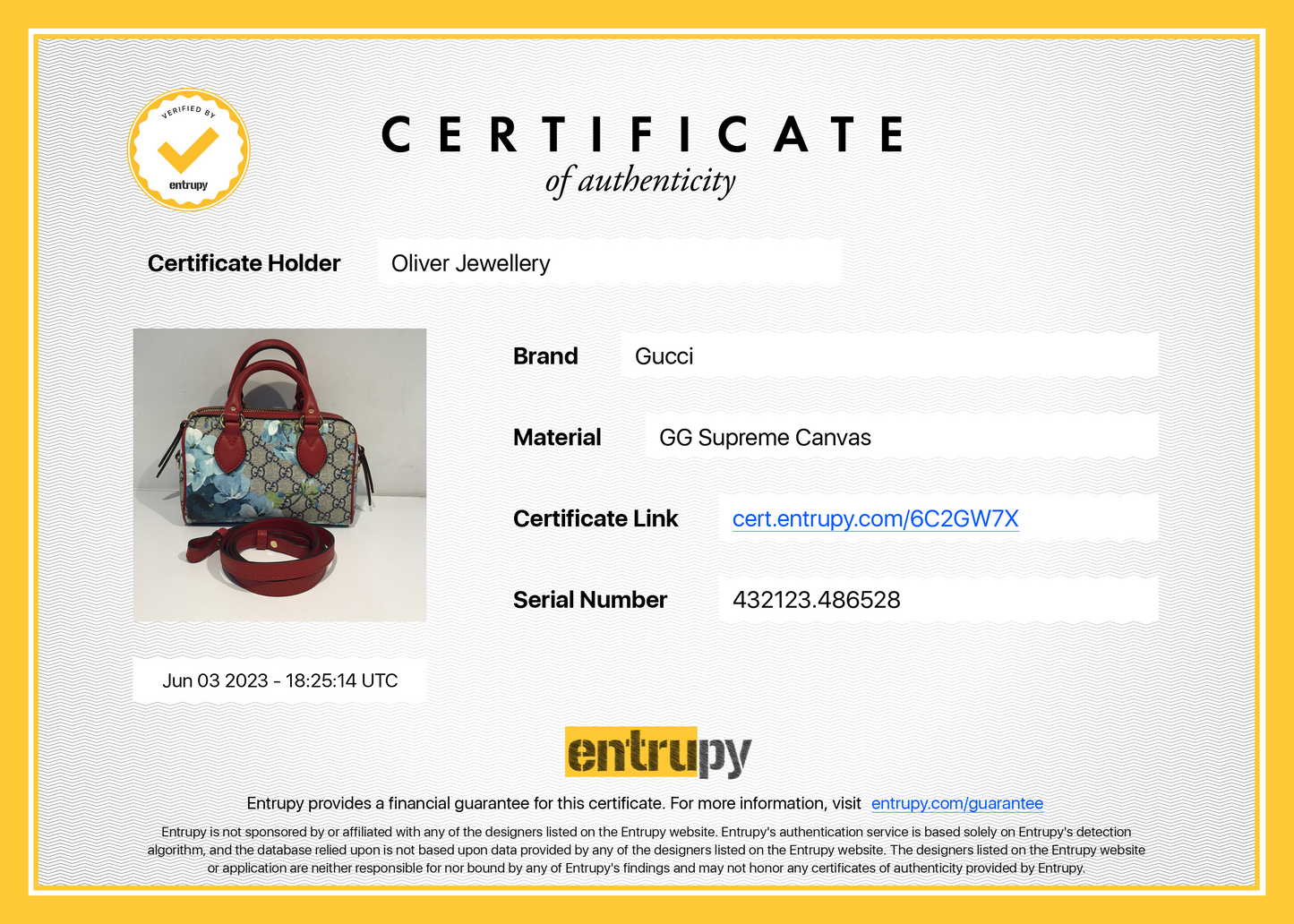 Gucci GG Supreme Blooms Mini Boston Bag