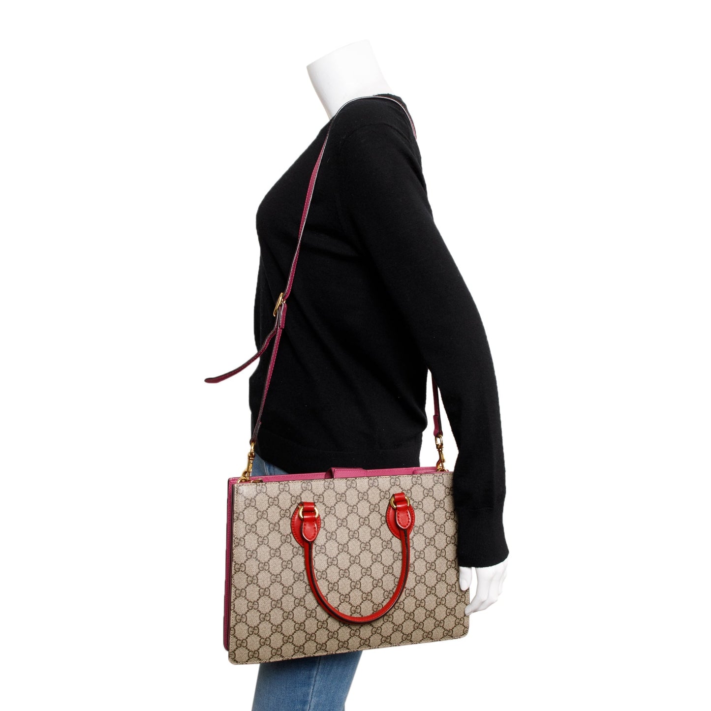 Gucci GG Supreme Convertible Handle Bag