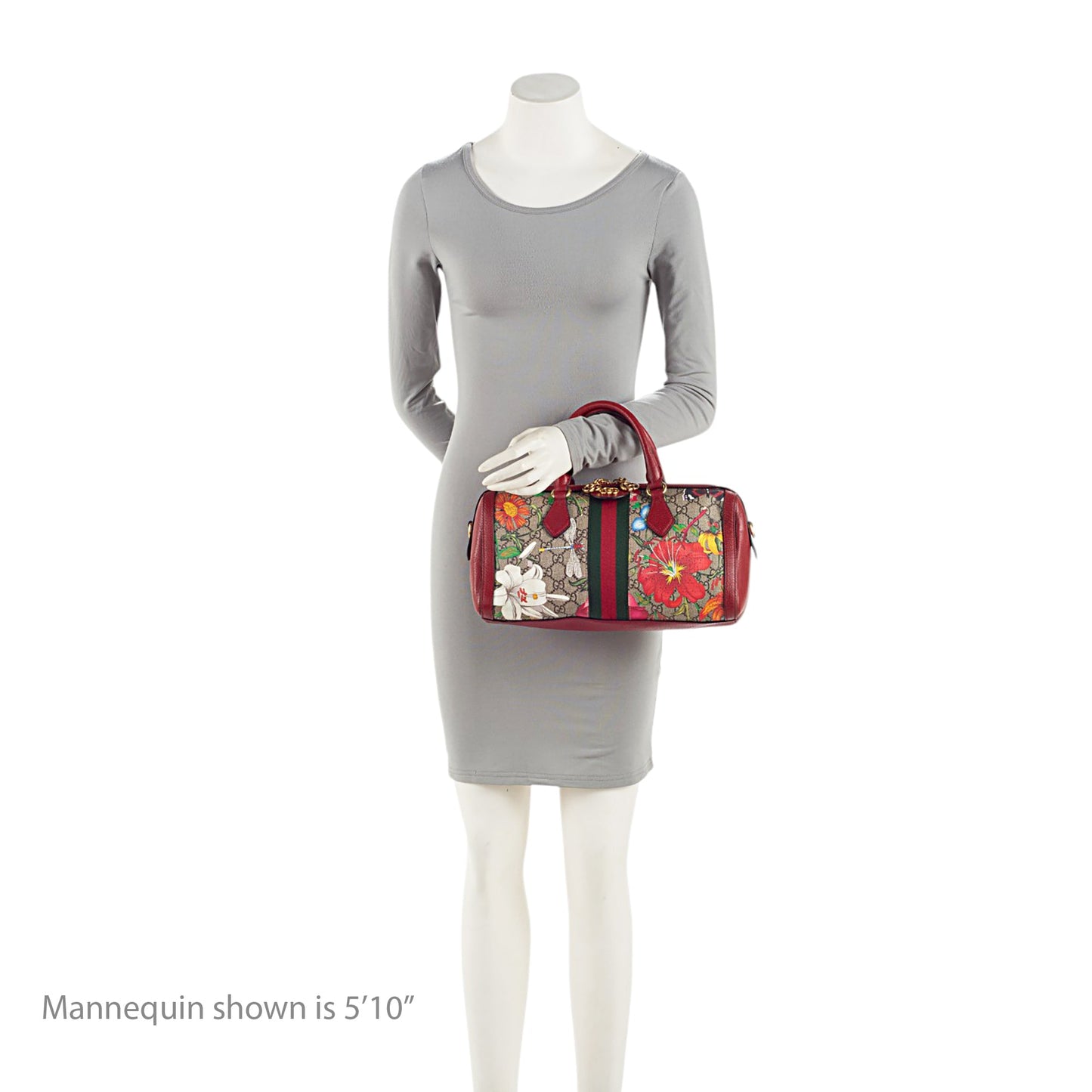 Gucci GG Supreme Flora Ophidia Medium Boston Bag (SHF-ydGH5i)