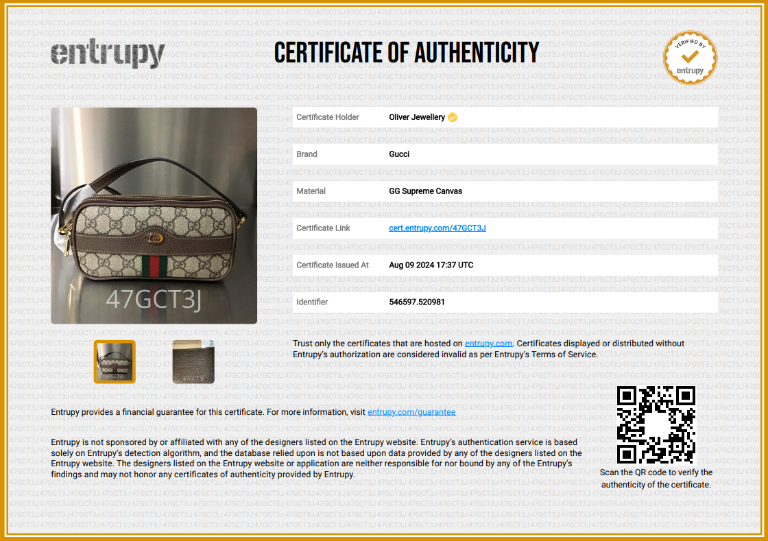 Gucci GG Supreme Ophidia Web Mini Crossbody Bag