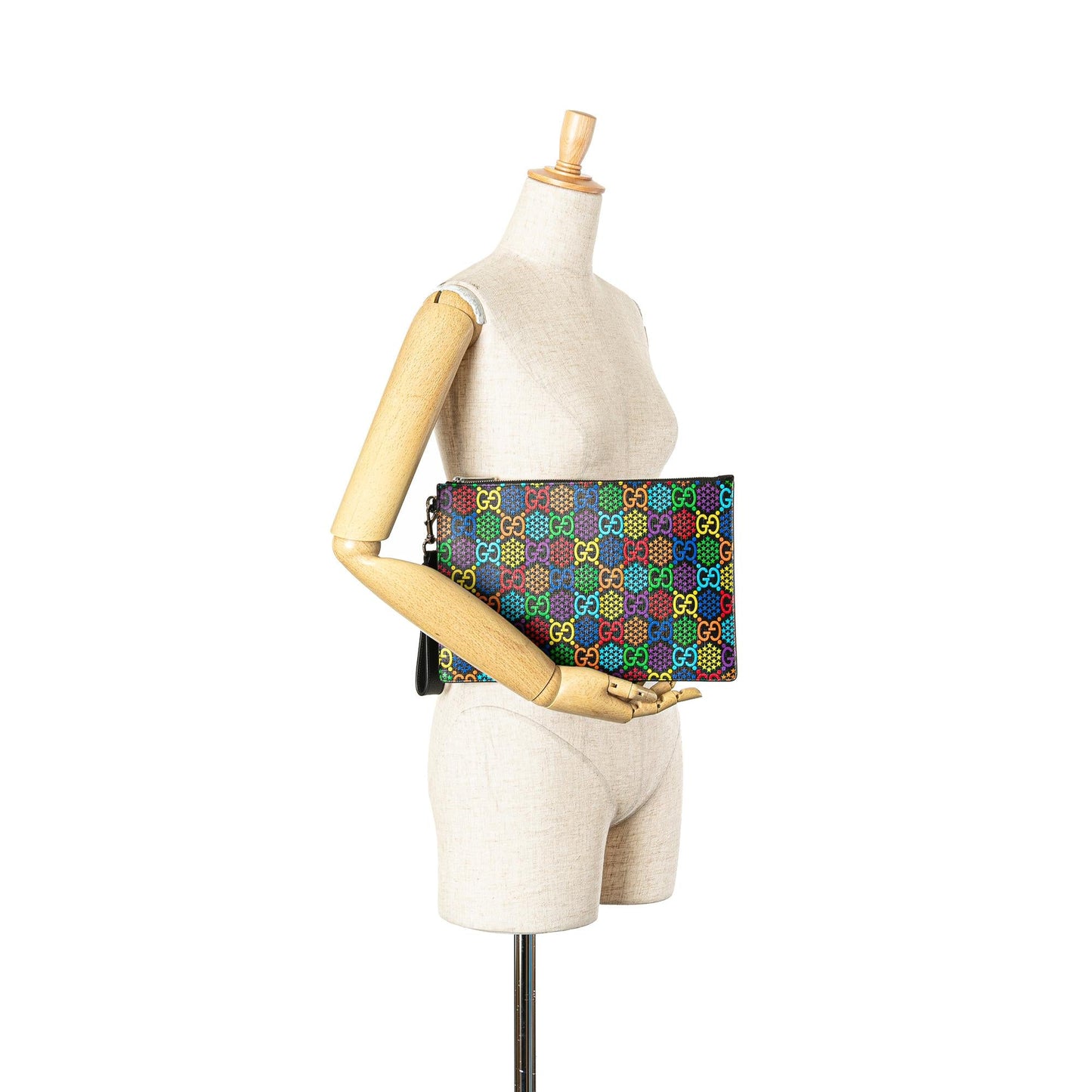 Gucci GG Supreme Psychedelic Zip Clutch