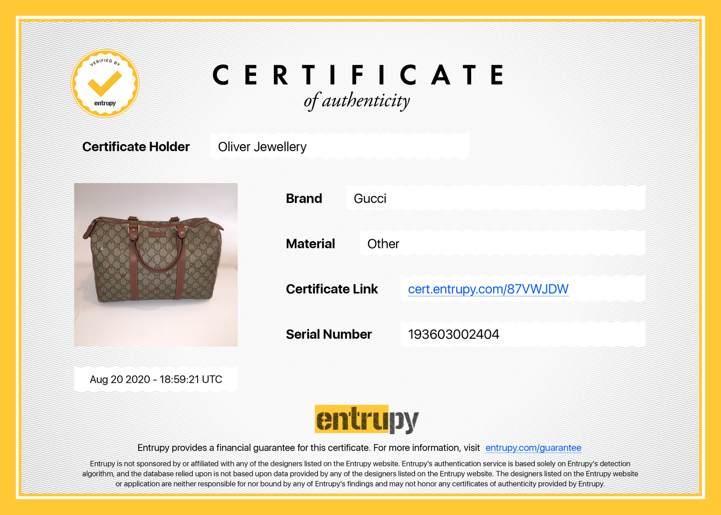 Gucci GG Supreme Stars Joy Boston Bag