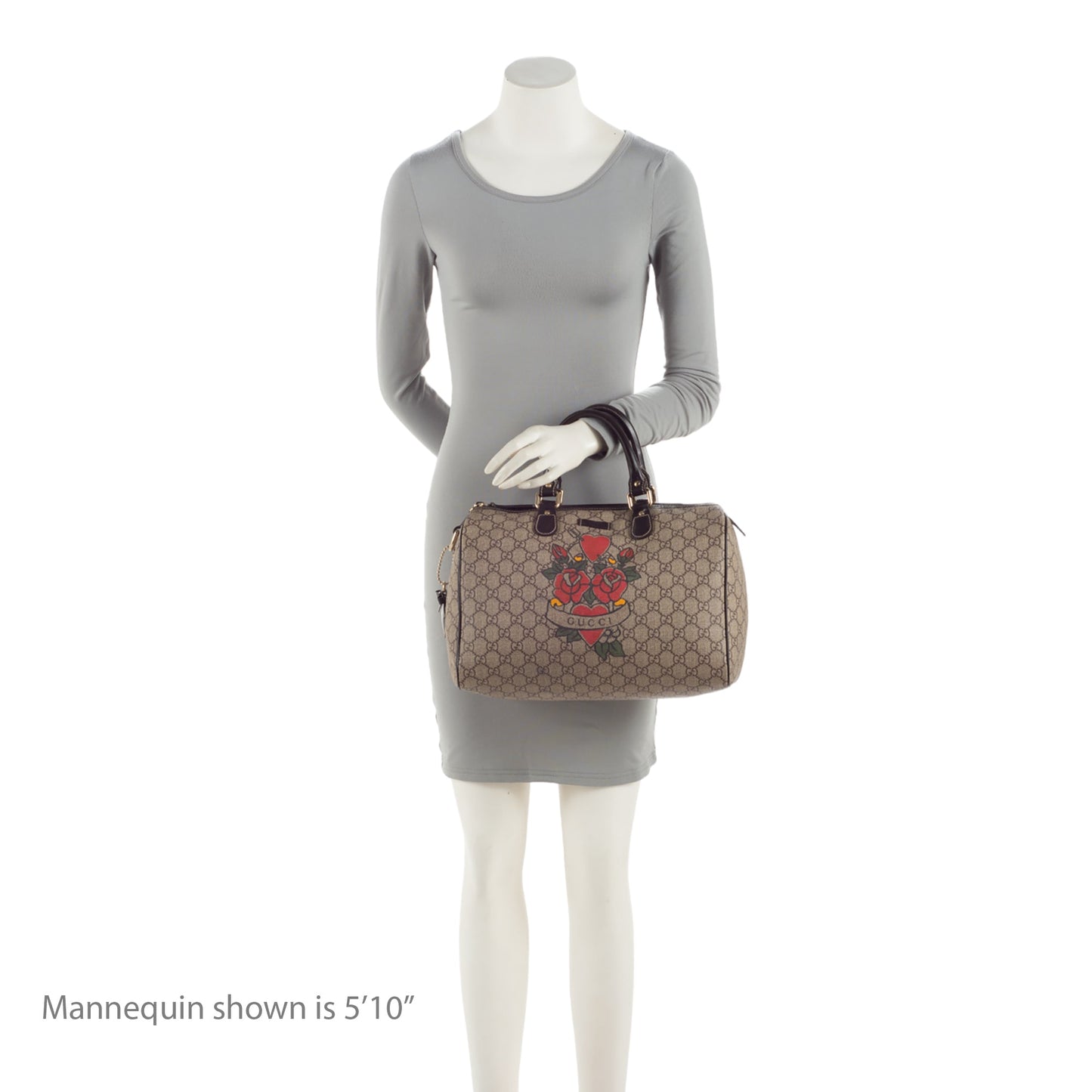 Gucci GG Supreme Tattoo Heart Medium Boston Bag (SHF-CqiJiV)