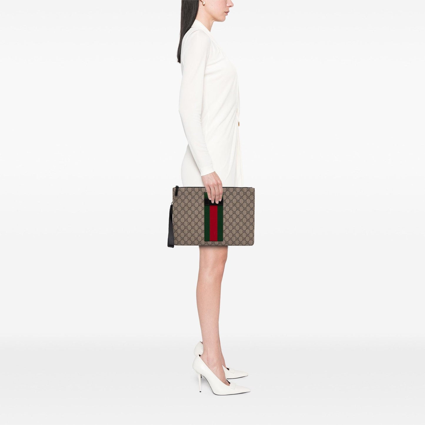 Gucci GG Supreme Web Clutch