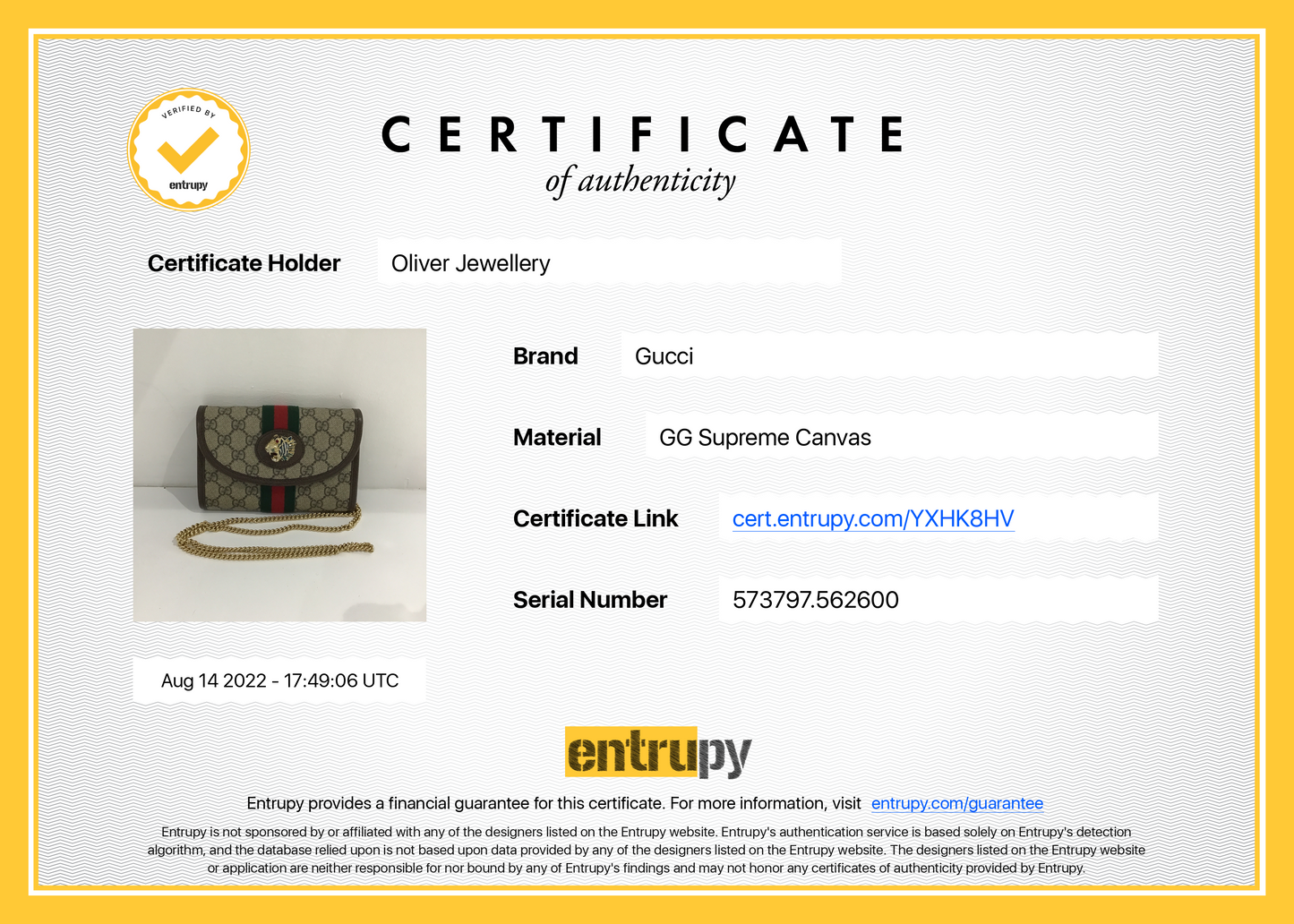 Gucci GG Supreme Web Mini Rajah Crossbody Bag