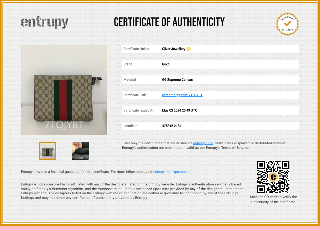 Gucci GG Supreme Web Pouch