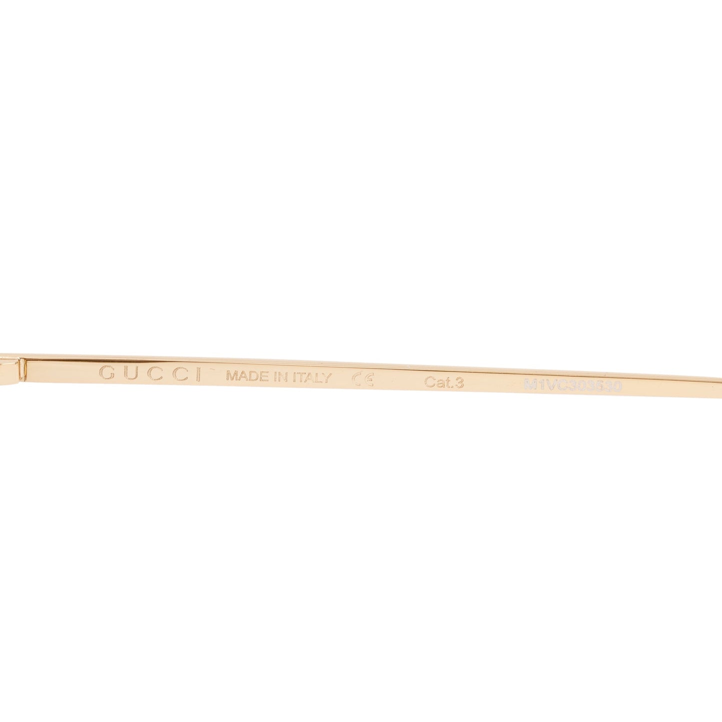 Gucci GG0538S Gold-Tone Frame Rectanglar Sunglasses