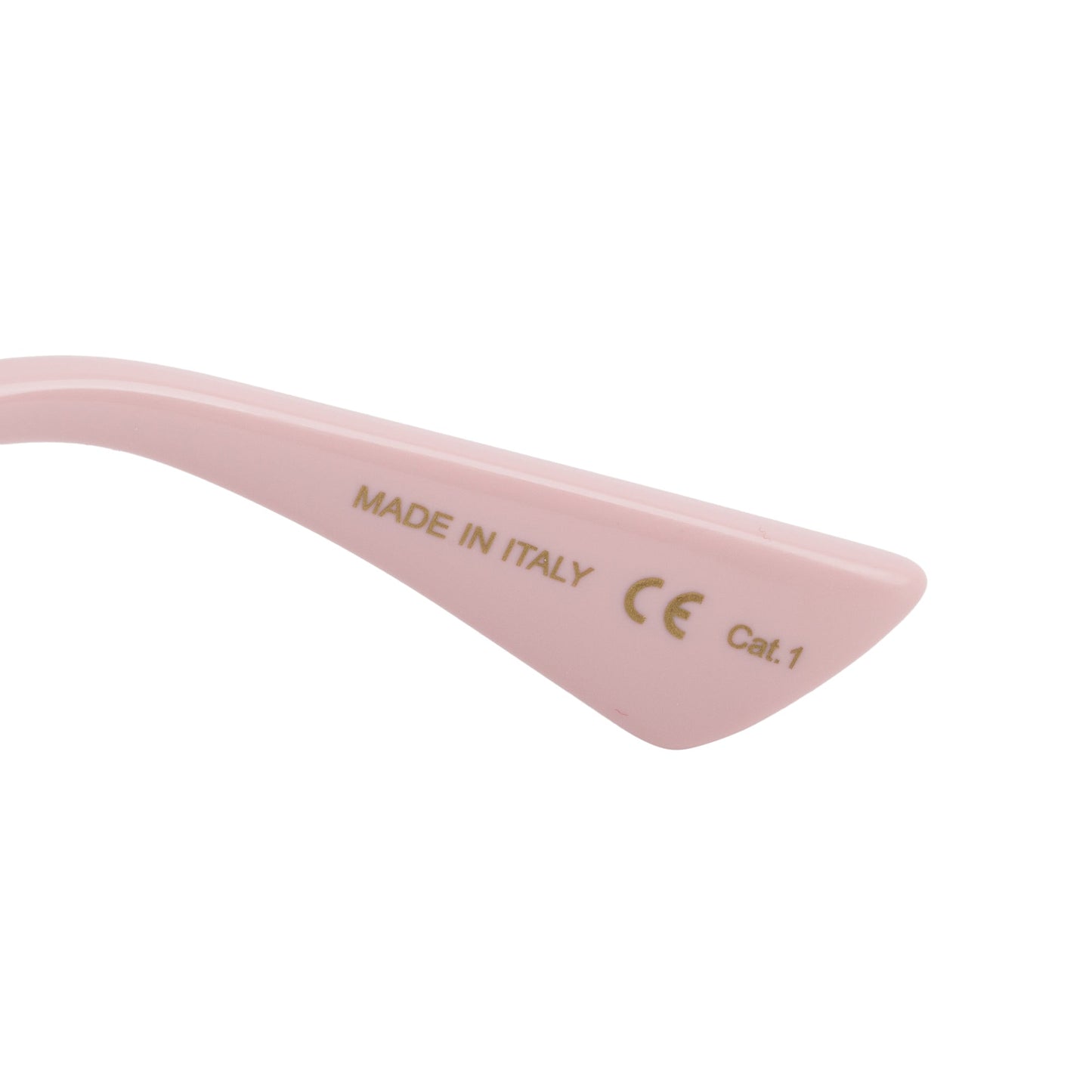 Gucci GG0818SA Pink Acetate Gold Tone GG Logo Geometric Sunglasses